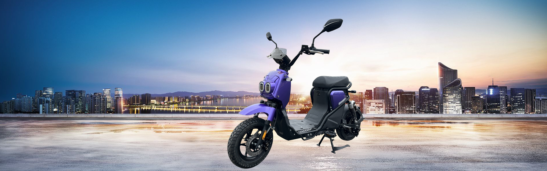 Electric Moped Scooter with Lithium Removable Battery