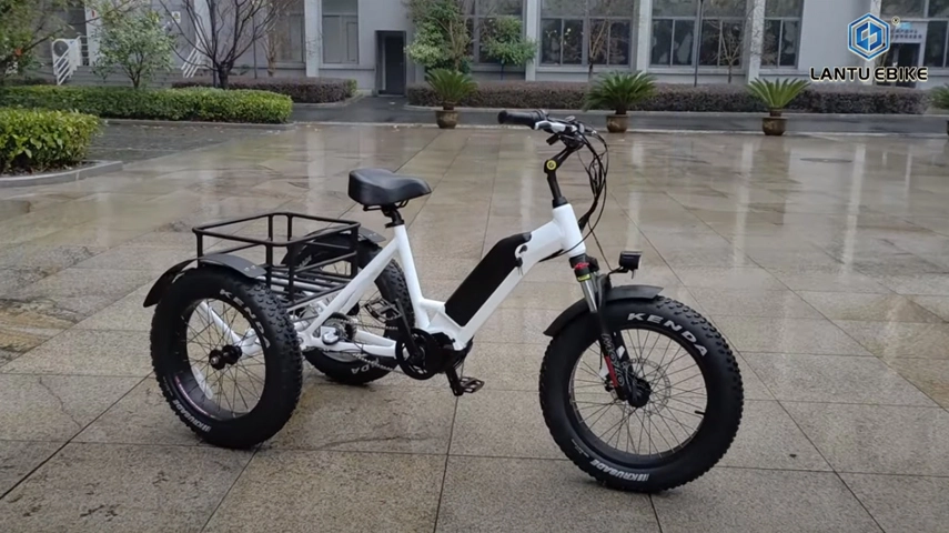 دراجة كهربائية ثلاثية الأسرّة بمحرك متوسط بسرعات 3 داخلية